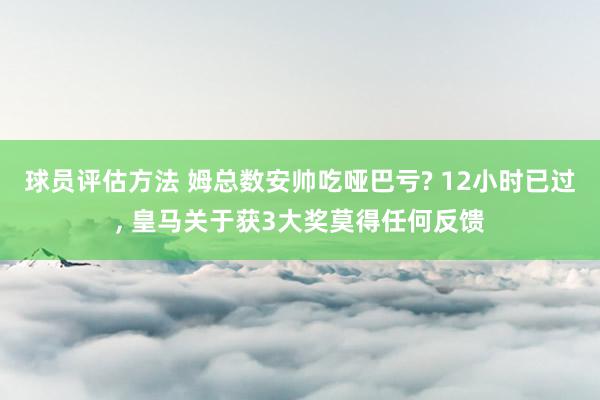 球员评估方法 姆总数安帅吃哑巴亏? 12小时已过, 皇马关于获3大奖莫得任何反馈