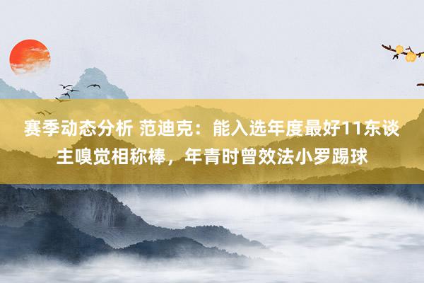 赛季动态分析 范迪克：能入选年度最好11东谈主嗅觉相称棒，年青时曾效法小罗踢球