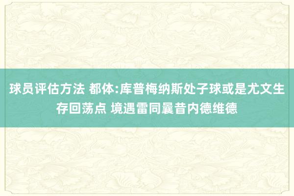 球员评估方法 都体:库普梅纳斯处子球或是尤文生存回荡点 境遇雷同曩昔内德维德