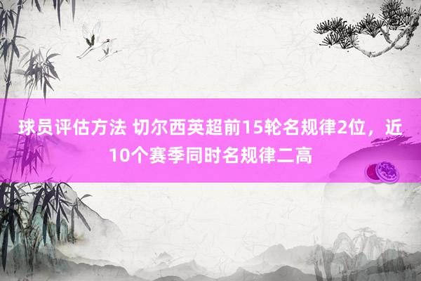 球员评估方法 切尔西英超前15轮名规律2位，近10个赛季同时名规律二高