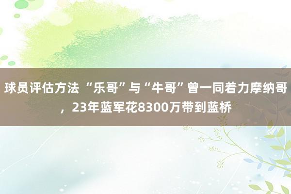 球员评估方法 “乐哥”与“牛哥”曾一同着力摩纳哥，23年蓝军花8300万带到蓝桥