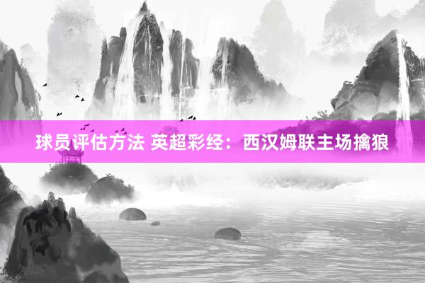 球员评估方法 英超彩经：西汉姆联主场擒狼