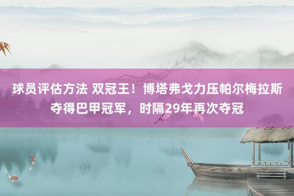 球员评估方法 双冠王！博塔弗戈力压帕尔梅拉斯夺得巴甲冠军，时隔29年再次夺冠