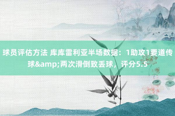 球员评估方法 库库雷利亚半场数据：1助攻1要道传球&两次滑倒致丢球，评分5.5